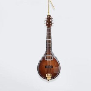 Miniature Mandolin Model Wooden Decorative Musical Instrument Ornament 5"